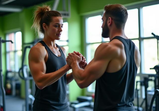 Personal Trainer betreut einen Kunden beim Krafttraining in Innsbruck